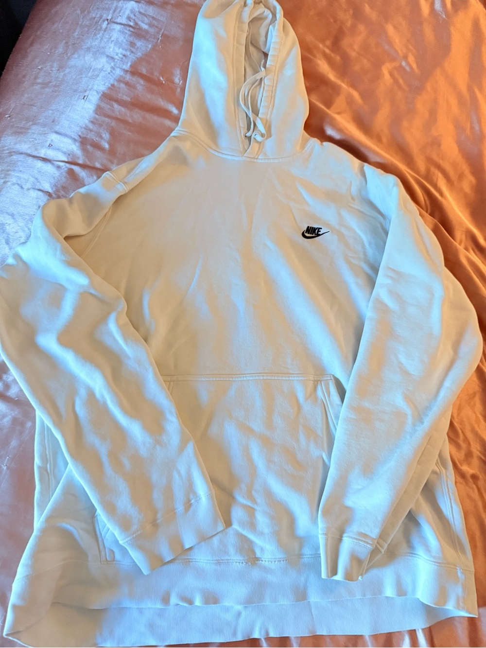 Nike White Hoodie with Black Logo